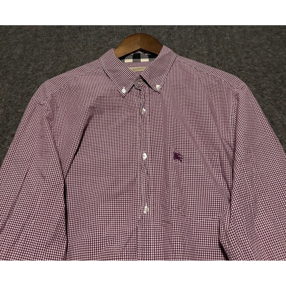 Burberry brit button down shirt long sleeve size 2XL cotton check red
